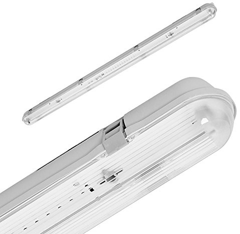pureled LED Feuchtraumleuchte Wannenleuchte IP65 geeignet für 1X T8 LED G13 120cm Bürolampe