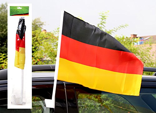 Diverse 2 x Autofahnen Autofahne Fahne Flagge Deutschland EM WM Fan Artikel Fanartikel