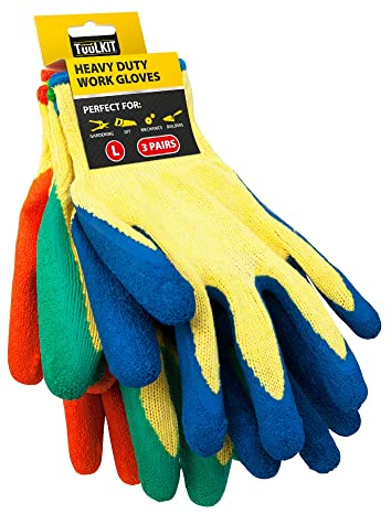 TUULKIT Gardening Gloves for Men Women - 3 Pairs of Machine Washable Lightweight Gardening Gloves Thorn Proof with good grip ideal for DIY & construction Multi-Purpose(M)