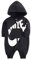 NIKE Baby Boys' Hooded Coverall Jumpsuit, Black, 6 Months