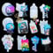 iSuperb 9 Packs Shaker Silicone Moulds Resin Moulds Quicksand Molds for Epoxy Resin Casting Jewelry Resin Molds for Pendant Decoration DIY Craft Making (9 PCS Resin Mold)