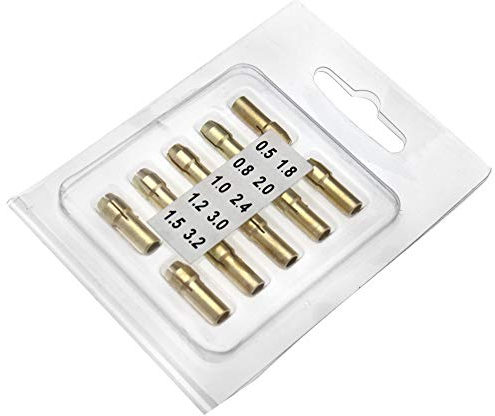 Be In Your Mind 10 Stück 0,5–3,2 mm Messing-Bohrfutter, 5 mm Schaft, Mini-Bohrfutter-Bits für Rotationswerkzeuge