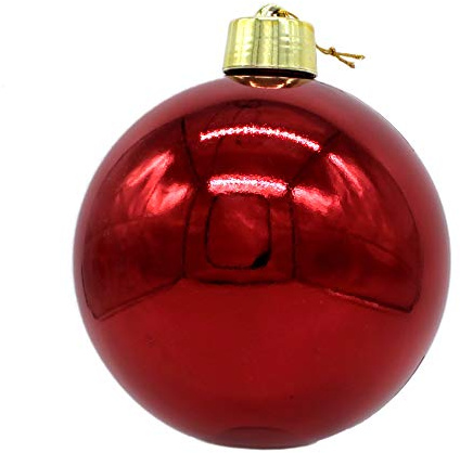 DARO DEKO Weihnachts-Kugel XXL Ø 20cm - 1 Stück rot glänzend