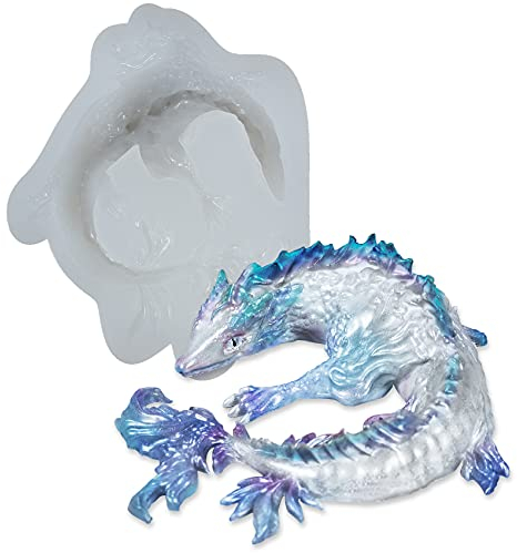 Musykrafties 3D Seedrache Silikonform Dragon Gießform für Polymer-Ton Epoxidharz Beton