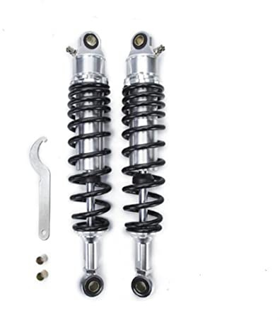 Hegeiisy 320mm 7mm Feder Motorrad Stoßdämpfer Hinterrad Fahrwerk Universal | Universell für ATV, Quad, Roller, Dirt Bike. Tragkraft 450lb pro Paar, passend für CBR600 CBR400 CB500 YZF XC EXC XCF