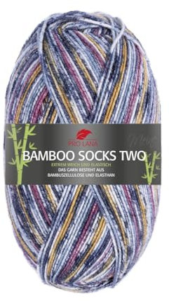 Pro Lana Sockenwolle,Bamboo Socks 100g/400m, 63% Polyacryl, 30% Viskose, 7% Polyester, 4-fädig, Nachhaltig (1014)