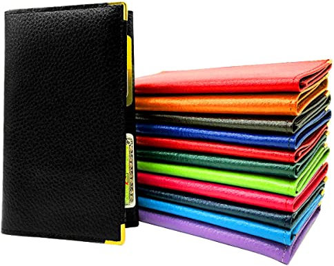 Charmoni - Majoric - Porte Papiers De Voiture 3 Volets - Permis de conduire - la Carte Grise, CB - Cuir vachette - Homme Femme - Neuf (unique, violet)