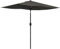Outsunny 2 x 3(m) Garden Parasol Umbrella, Rectangular Outdoor Market Umbrella Sun Shade with Crank & Push Button Tilt, 6 Ribs, Aluminium Pole, Dark Grey