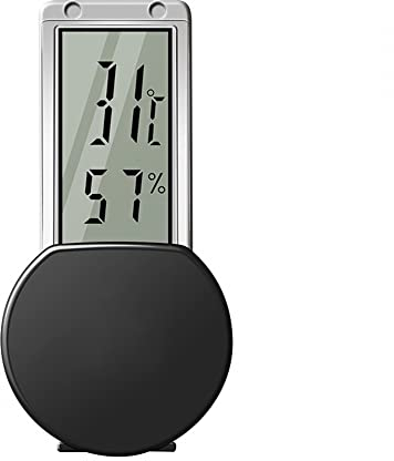 Reptilien Hygrometer Thermometer, Digitaler Temperaturmonitor mit Saugnapf Hochempfindliches Temperatur und Feuchtigkeitsmessgerät für Reptilienbecken Terrarien