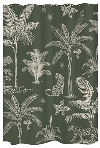 GELCO DESIGN Rideau de Douche Angkor Tissu 180x200 Kaki