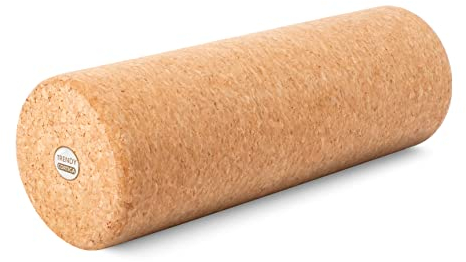 Kork Faszienrolle (30 x 10 cm), Fitness-Rolle zur Selbstmassage von Rücken und Beine, effektive Massagerolle für funktionales Training, mittlere Härte