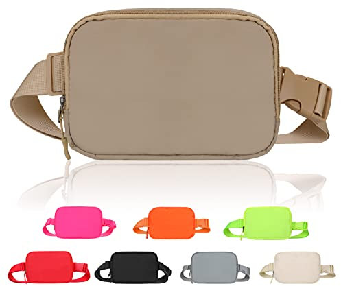LLYWCM Bauchtaschen für Damen – Gürteltasche für Damen – Bauchtasche Crossbody-Taschen – schwarze Bauchtasche mit verstellbarem Riemen, modische Umhängetasche für Laufen, Workout, Reisen, Braun