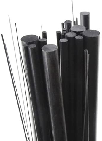 5pcs Tige en Fibre De Carbone Noir 1,5 Mètres De Longueur, for Équipement Mécanique Tiges De Support en Fibre De Verre Petite Bande Ronde Fibre Cerf-Volant Squelette Barre Ronde (Size : 8mm)