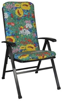 Angerer Freizeitmöbel GmbH Auflage für Gartenmöbel - Stuhlauflage hoch Made in Germany (Bunt geblümt)