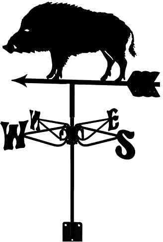 Wildschwein-Metall-Wetterfahne Wetterfahne Mit Anti-Rost-Beschichtung Windrichtungsanzeige Langlebige Windfahne Bastelt Ornamente Für Den Hof-Garten-Pavillon Im Freien