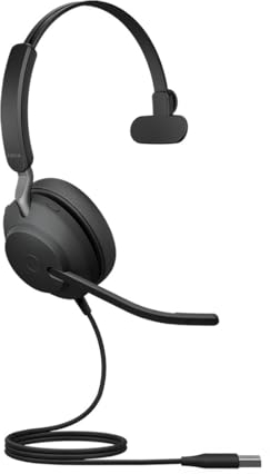 Jabra Evolve2 40 SE - Kabelgebundenes Mono-Headset mit Geräuschunterdrückung und 3-Mikrofon-Technologie - USB-A-Kabel - für MS Teams zertifiziert, auch mit anderen Plattformen kompatibel - Schwarz