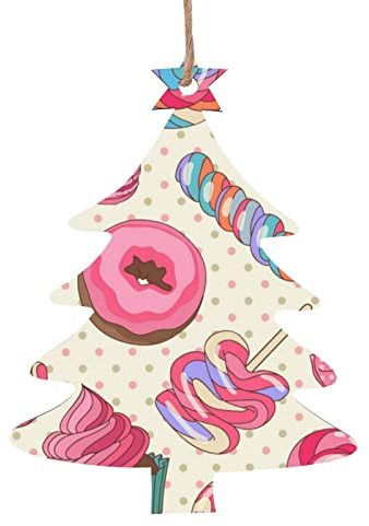 Sweet Lollipop Cupcake Weihnachten Holz Ornamente Weihnachtsschmuck Weihnachtsschmuck Christbaumschmuck Outdoor Weihnachtsschmuck