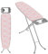 KADAX Bügelbrett 110x30cm Bügelfläche, Klappbares Tischbügelbrett mit Verstellbarer Höhe & hitzebeständiger Bügeleisenablage, Robuster Bügeltisch Made in EU (Lachsfarbe)
