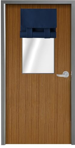 WdFour Side Door Curtains, Door Window Covering, Room Darkening, 18W x 42L Inches, 1 Panel, Navy Blue