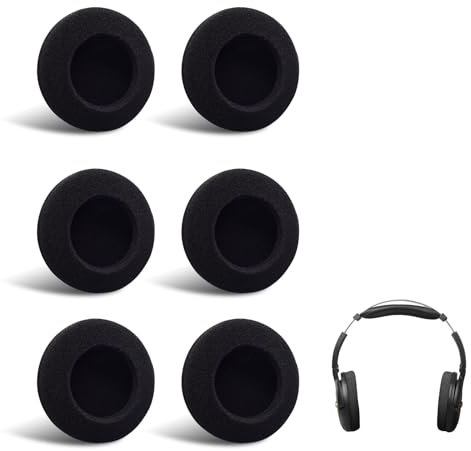 6 almohadillas para auriculares, almohadillas de espuma de repuesto para auriculares Sennheiser, Panasonic