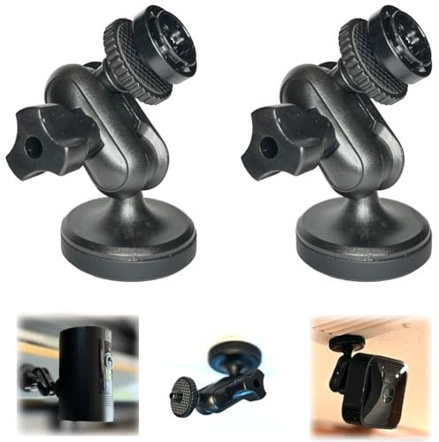 2X Dual-Joint-Adjust Rigid Strong Magnetic Camera Mount for Ring Stick Up Cam Pro HD Blink Outdoor 4th 3rd Mini XT2 XT That Adheive to Anything Magnet Sticks on | Refrigerator AC Vent (2 Pack)