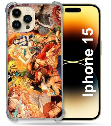 Cokitec Schutzhülle kompatibel mit MagSafe für iPhone 15 (6,1 Zoll), Manga One Piece Nakama