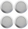 Epodmalx 2X Decken Lautsprecher Gitter, 4 Decken Eingebettetes Audio Lautsprecher Gitter (Silber)