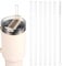 6pcs Reusable Plastic Straw Transparent for YETI 42 oz, 35 oz, 26 oz, 25 oz, Tumbler Clear Cup Stanley 30 oz for Smoothies Frozen Hot Drink Tea Juice