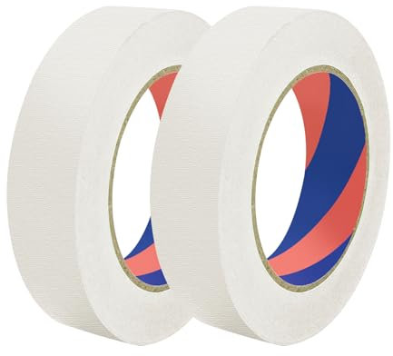 Duccinp Weiß Kreppband 24mm x 50m, 2 Rolle Maler Malerkrepp, Abklebeband Maler Leicht zu Entfernen, Keine Rückstände, Malerband Eignet Starke Haftung, Malerkrepp für Malerarbeiten und Dekoration