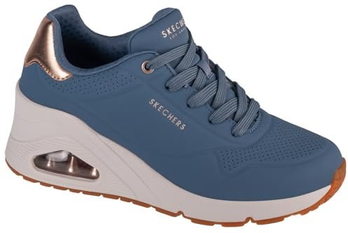 Skechers Damen Sneakers, Blau Rose Gold, 38 EU