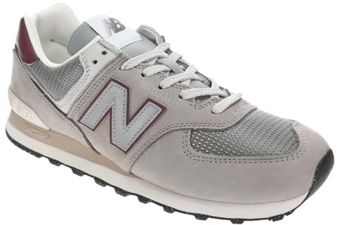 New Balance Unisex-Adult 574 V2 Sneaker, Arid Stone/Monarch Burgundy, 14.5 Women/13 Men