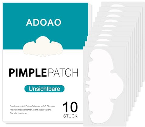 Pickel Pflaster Pimple Patches für Nasen, XL Hydrokolloid Anti Pickel Patches,Unsichtbare Anti-Akne Pflaster,Spotabdeckung mit Teebaumöl, Salicylsäure Anti Akne-Patch