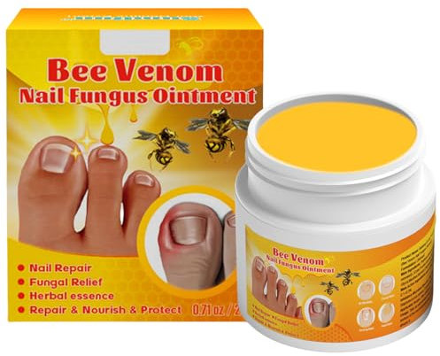Fungel Nail Treatmet Cream, Fungel Nail Treatmet for Toenails Extra Strong, Bee Venom Fungul Ingrown Toenail Treatmet, Nail Repeir Cream for Thick Cracked Discolored Nails - 20g
