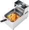 czyuRachel 6L Edelstahl Friteuse, 2500W Fritteuse mit öl Öl-Friteuse mit Fett Automatische Thermostat mit Deckel und Trennbrett für Rückstände, Silber