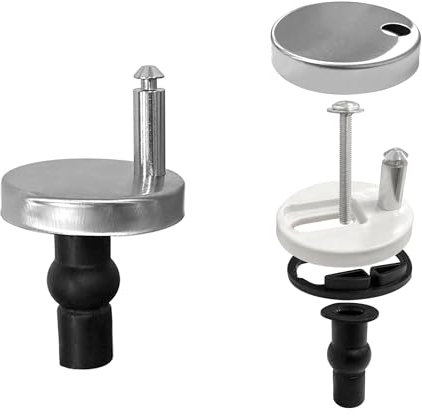Desenda 2 PCS Toilet Seat Hinge Fixings, Quick Release Toilet Seat Top Replacement Kit, Universal Toilet Seat Bolt Fittings for WC Toilet Blind Holes