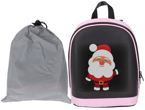 SEAFRONT Led Backpack Cute Roseate Led Backpack With Programmable Screen Power Supply With Power Bank Customizable Display Portable Source