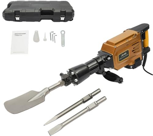 Electric Tree Digger, 3-in-1 Heavy Duty Demolition, Multifunctional Garden Digging Machine with Shovel, Flat Chisel, and Point Chisel, 1700W