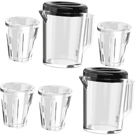 INOOMP 2ensembles Verres à Vin pour Maison De Poupée Tasses à Eau Miniature Petite Récipient à Boire Accessoires De Maison De Poupée Meubles pour De Nourriture Et Boissons
