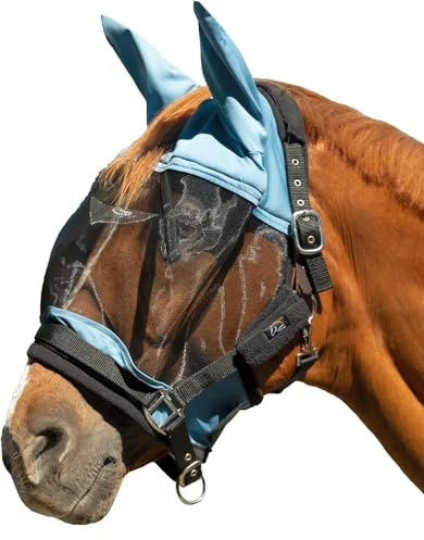 HKM Premium Anti-fly mask Smokey Blue Miniature shetland