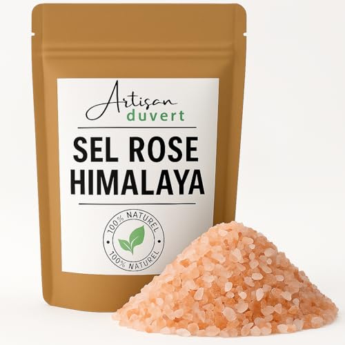 Sel Rose de l’Himalaya 100g – Gros Cristaux pour Cuisine et Moulin – Pur, Non Raffiné, Naturel – Format sachet refermable