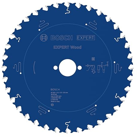 Bosch 1x EXPERT Wood Kreissägeblatt für Handkreissägen (für Weichholz, Hartholz, Ø mm, Professional Zubehör kabelgebundene Handkreissägen)