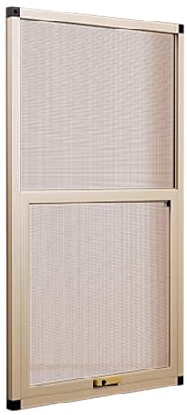 Ventana Corredera de Aleación de Aluminio con Mosquitera, Ventilación Ajustable, Reemplazo Perfecto para Baño, Balcón y Cocina(Yellow,0.4-0.6m²)