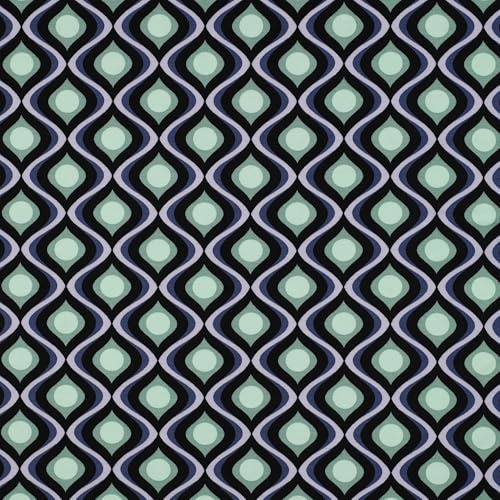 MAGAM-Stoffe Abby Mode Stoff aus Holland Viskose Meterware ab 50cm (Punta Di Roma Muster flieder lila)