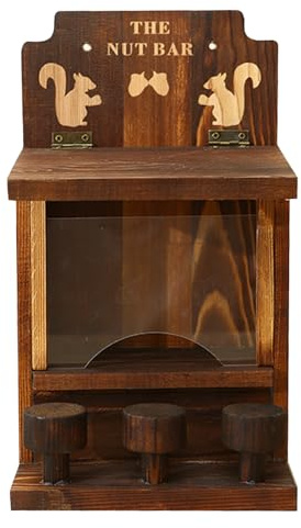 Eichhörnchen-Futterstation aus Holz – wetterfeste Box, hübscher Zedernholz