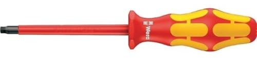Wera 05004781001 Kraftform Plus VDE 168i Square Socket Insulated Screwdriver, #2 Head, 4 Blade Length