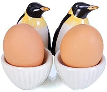 Lot de 2 coquetiers en forme de pingouin