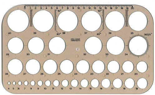 Koh-I-Noor Technisches Zeichnen Kreis Schablone 4-40mm College Schablone