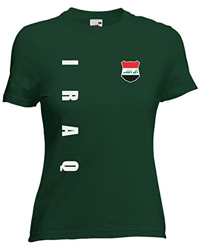 Irak Damen T-Shirt WM-2026 Trikot Wunschname Nummer Iraq Fanshirt Fussball