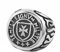 Autiga Freimaurer Ring Herren Edelstahl Tempelritter Ring Masonic Siegelring Signum Silber 62 - Ø 19,76 mm