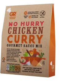 Gordon Rhodes' No Hurry Chicken Curry an aromatic, delicately spiced gourmet sauce mix. Easy to Prepare - Gluten-Free & Suitable for Vegetarian (1 x 75gm)